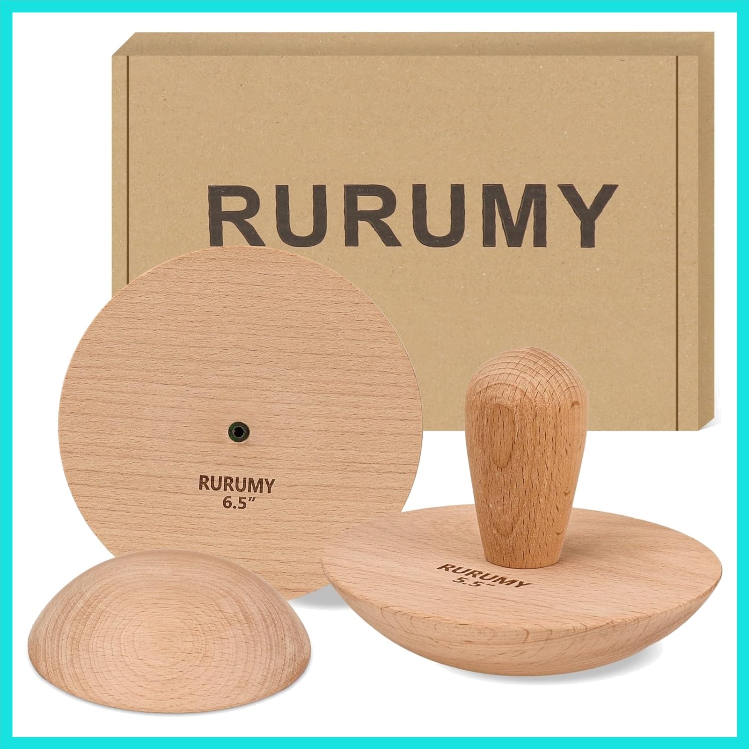 Pottery Molds Solid Wood - 4.5", 5.5", 6.5" Ceramic Clay Mold Set with Interc...