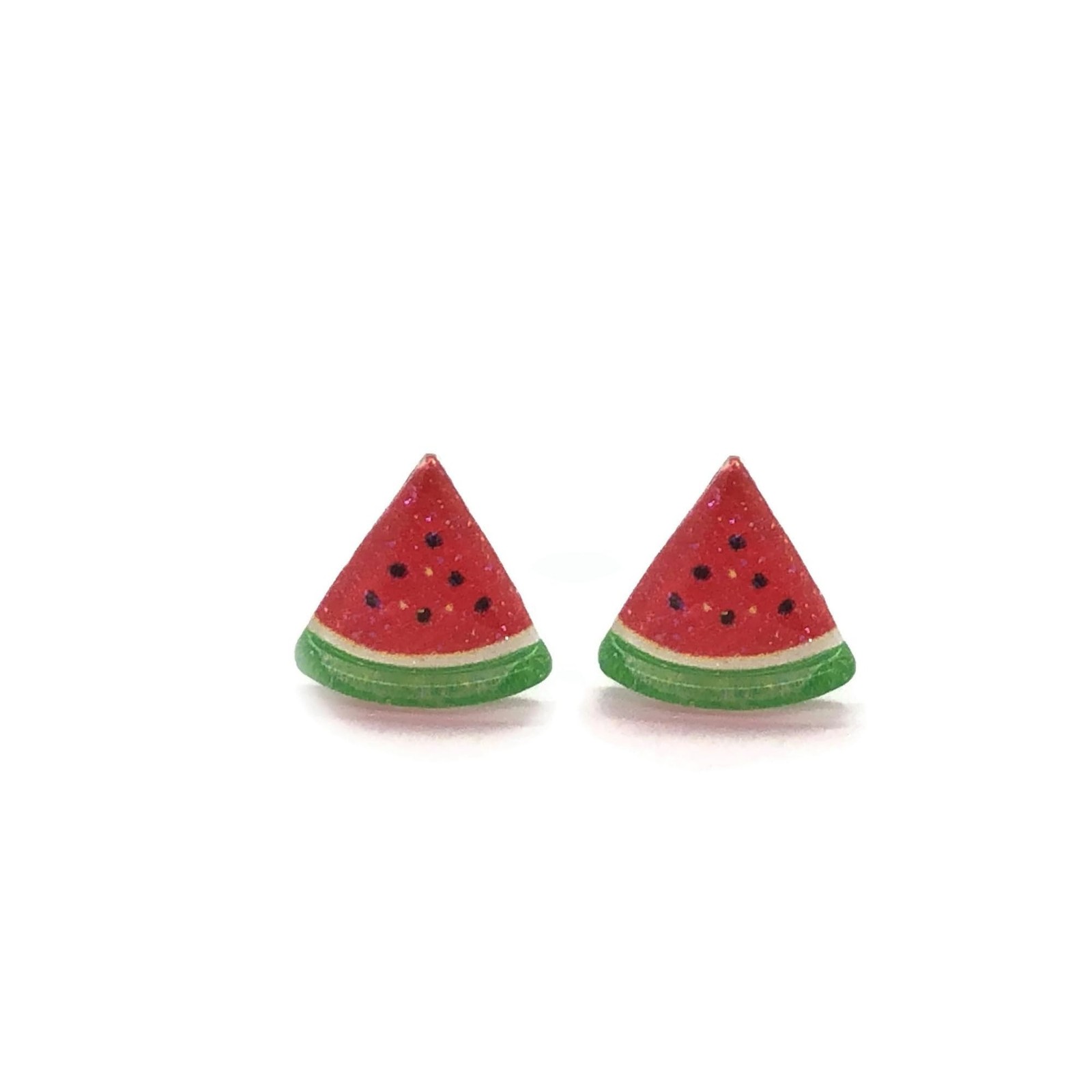 Titanium Post Earrings Hypoallergenic 11mm, Watermelon