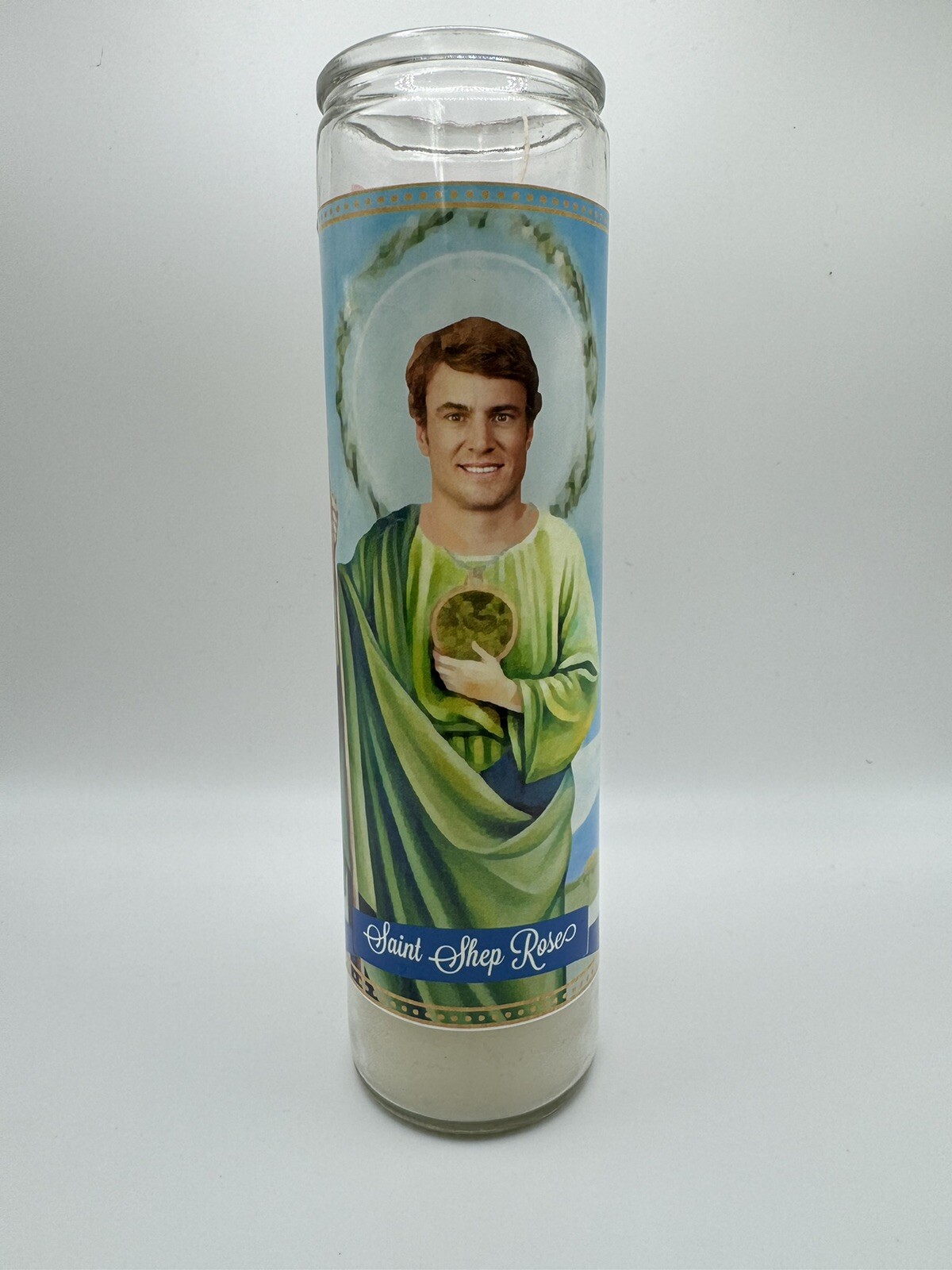 Saint Shep Rose Parody Prayer Candle. Southern Charm. New. Unlit.