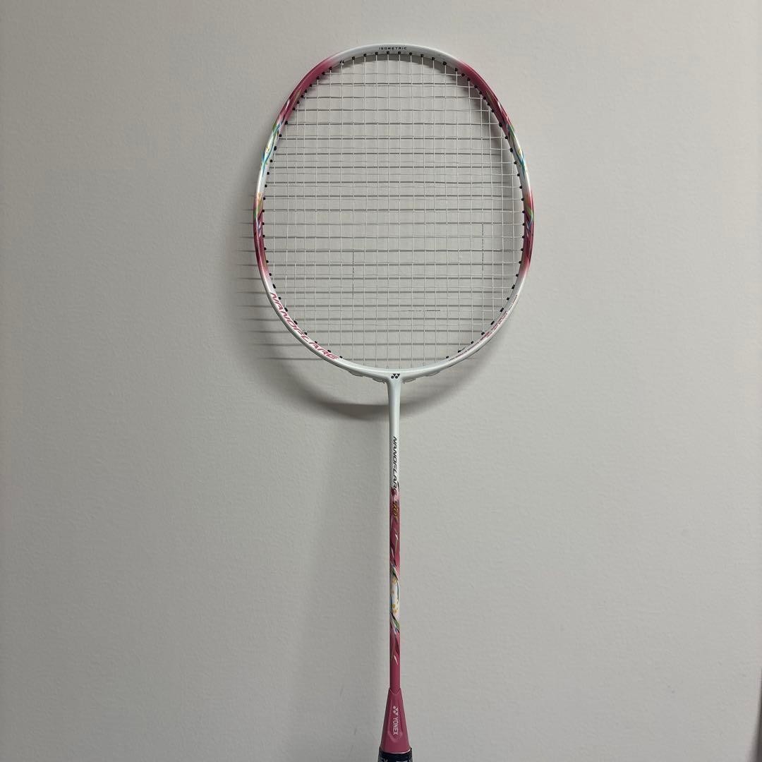 YONEX Nanoflare 70 Badminton Racket White/Pink Lightweight