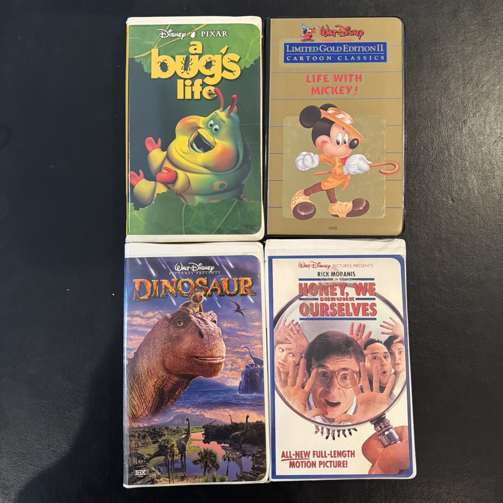 Disney VHS Lot A Bugs Life Dinosaur Honey We Shrunk Ourselves Mickey Tested