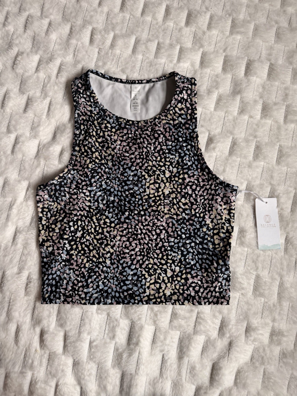 NWT Balance Collection Sleeveless Multicolored Cropped Tank Size Medium M