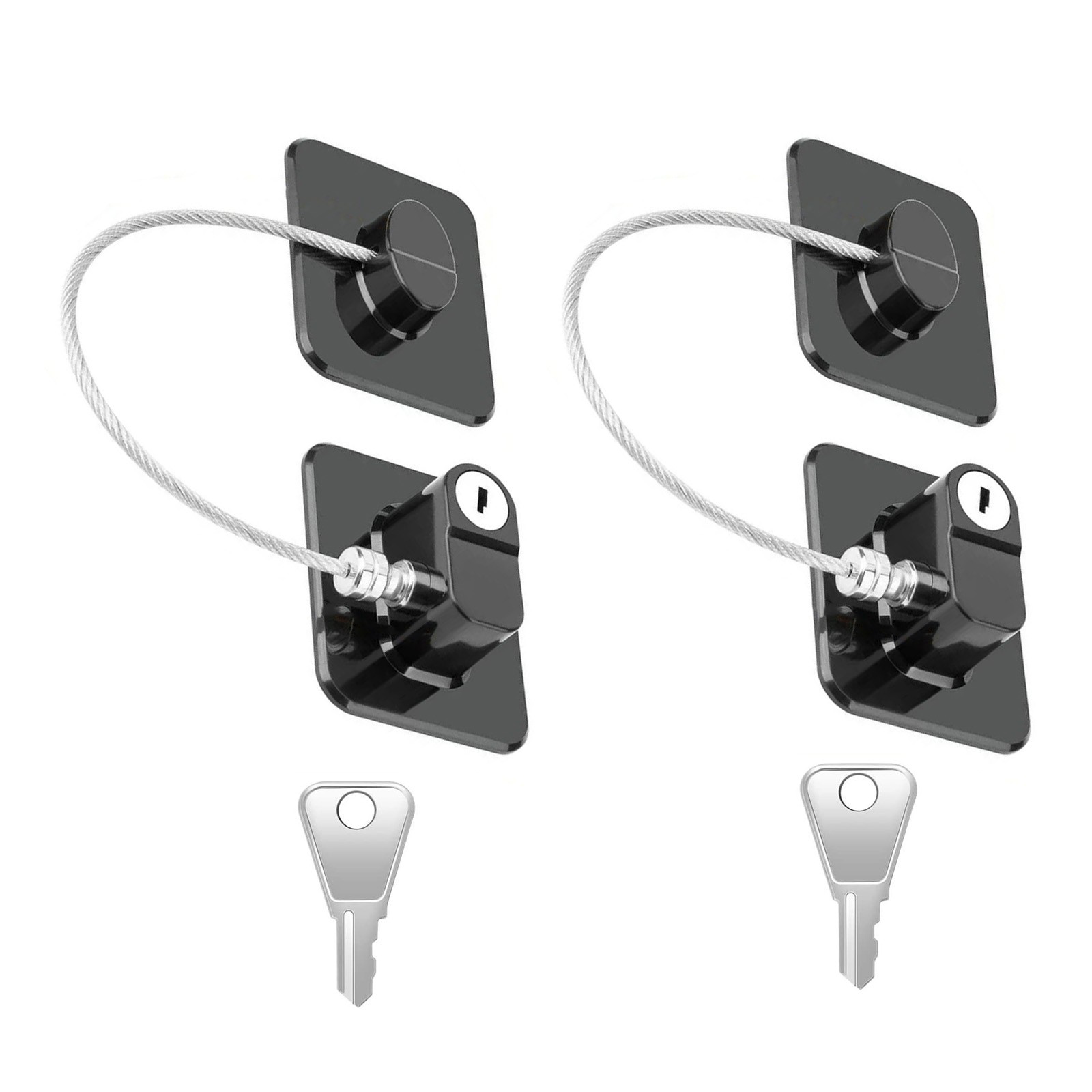 2 Pack Fridge Lock Freezer Lock with 2 Key for Child Safety, for Kitchen Use