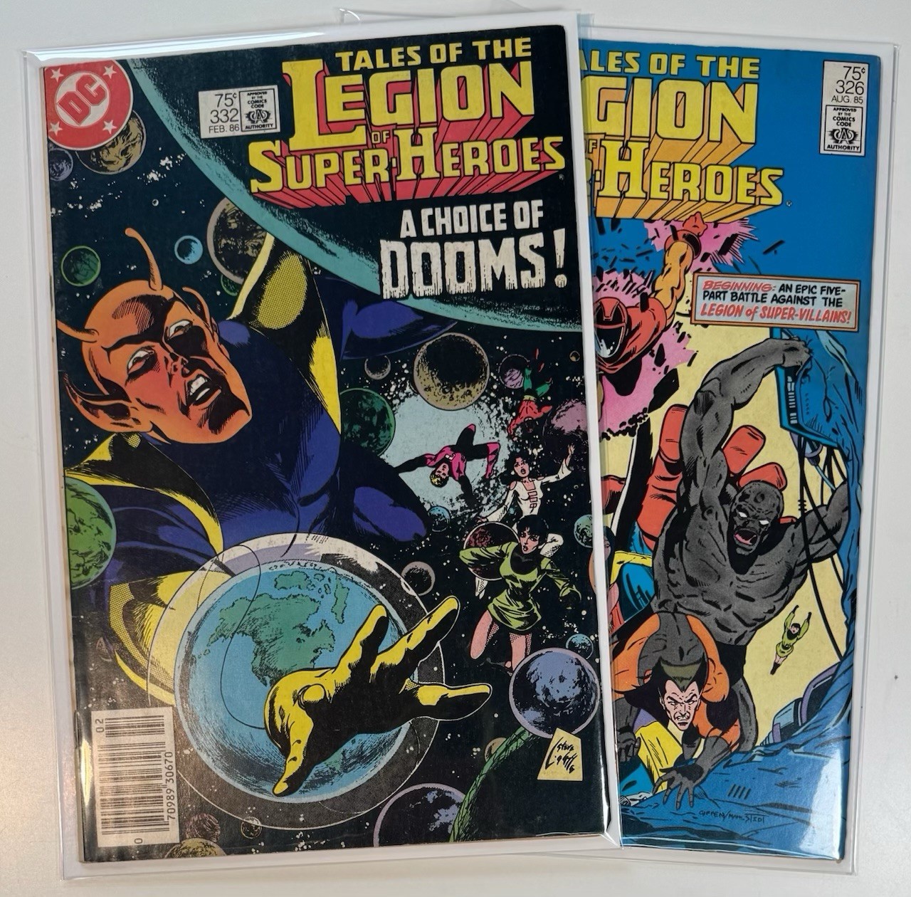 Two DC Comics issues: 'Tales of the Legion of Super-Heroes' #314 and #332