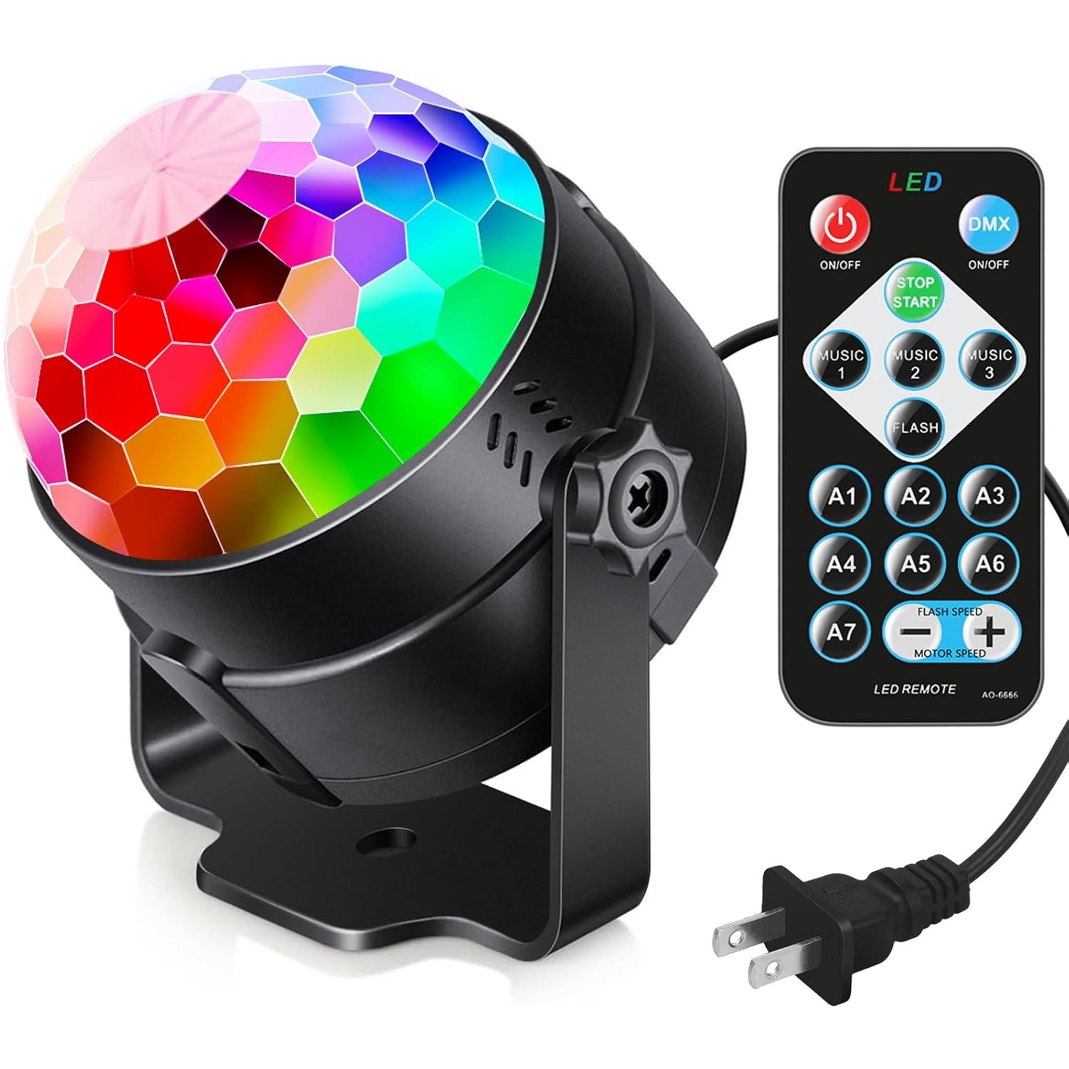 Luditek Sound Activated Party Lights with Remote Control Dj Lighting RBG Disco B