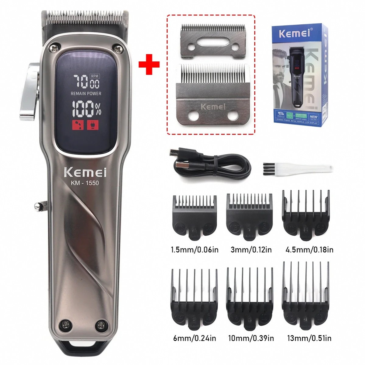 Professional Hair Clippers With Adjustable Blades And Cordless Design