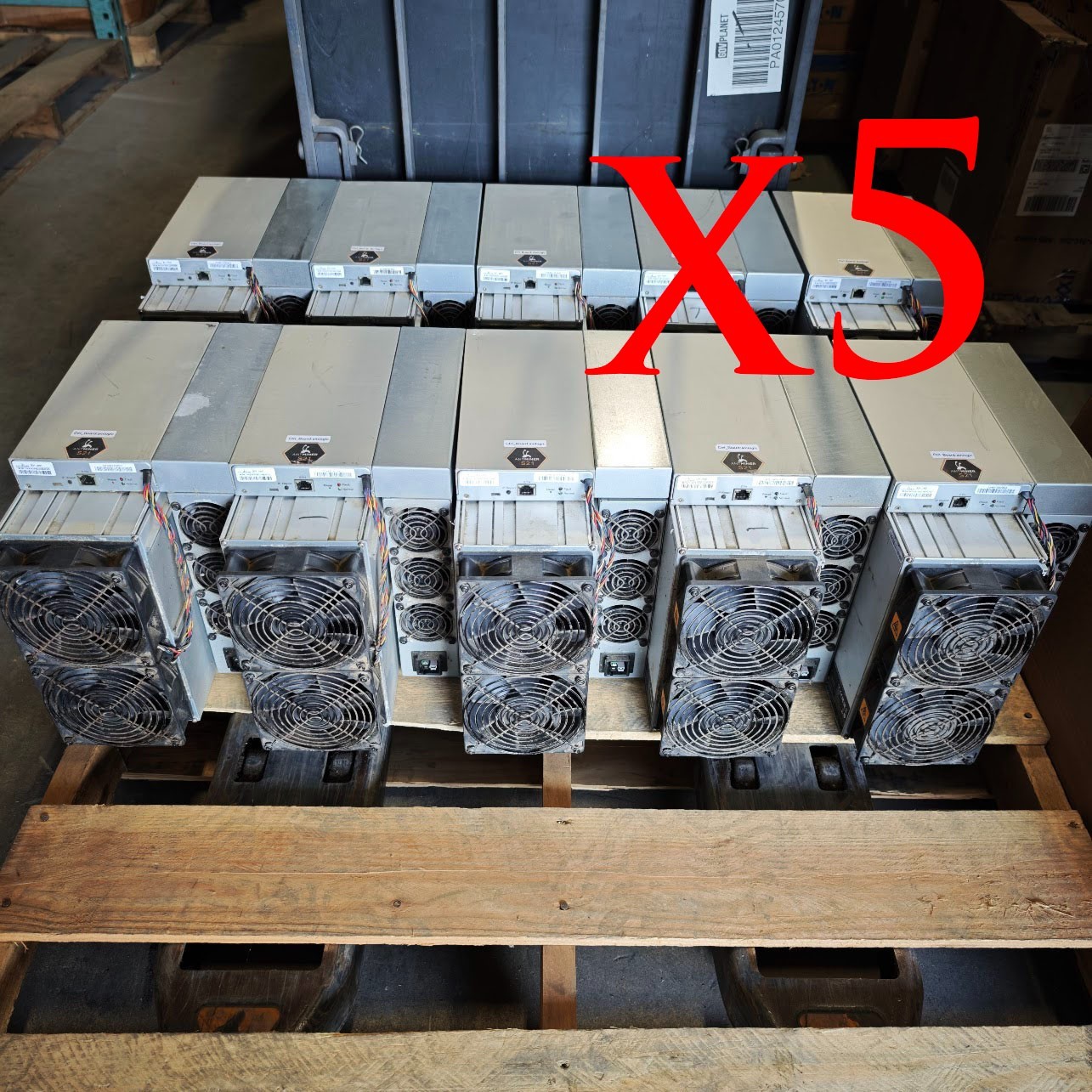 LOT of 5pcs Bitmain Antminer S21 188Th BTC Miner w/ Custom FW work on 150-240TH