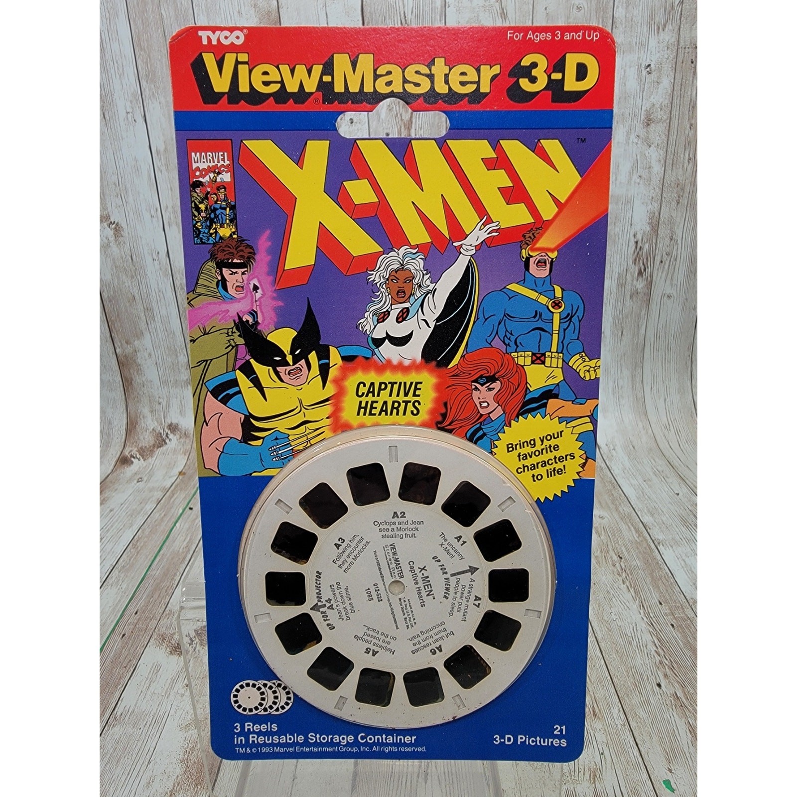 X-Men Animated Captive Hearts GAF View-Master Pack New