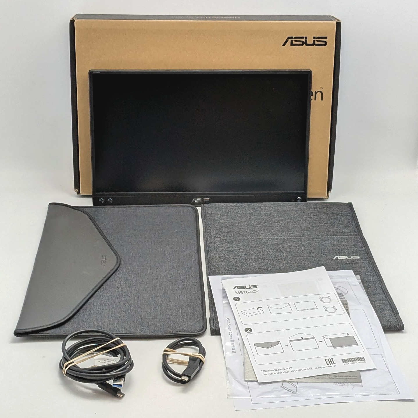ASUS ZenScreen 15.6" 1920x1080 60Hz 5ms IPS LCD Portable USB-C Monitor MB16ACE