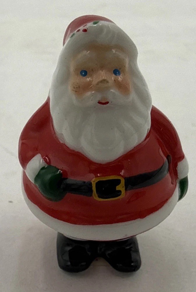 Dept. 56 Ceramic Miniature Santa 1.75” tall Retired Heritage Village