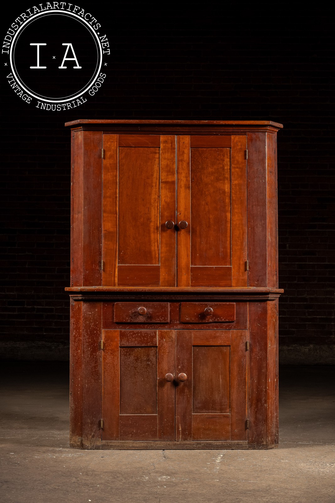 19th Century American Primitive Corner Cabinet
