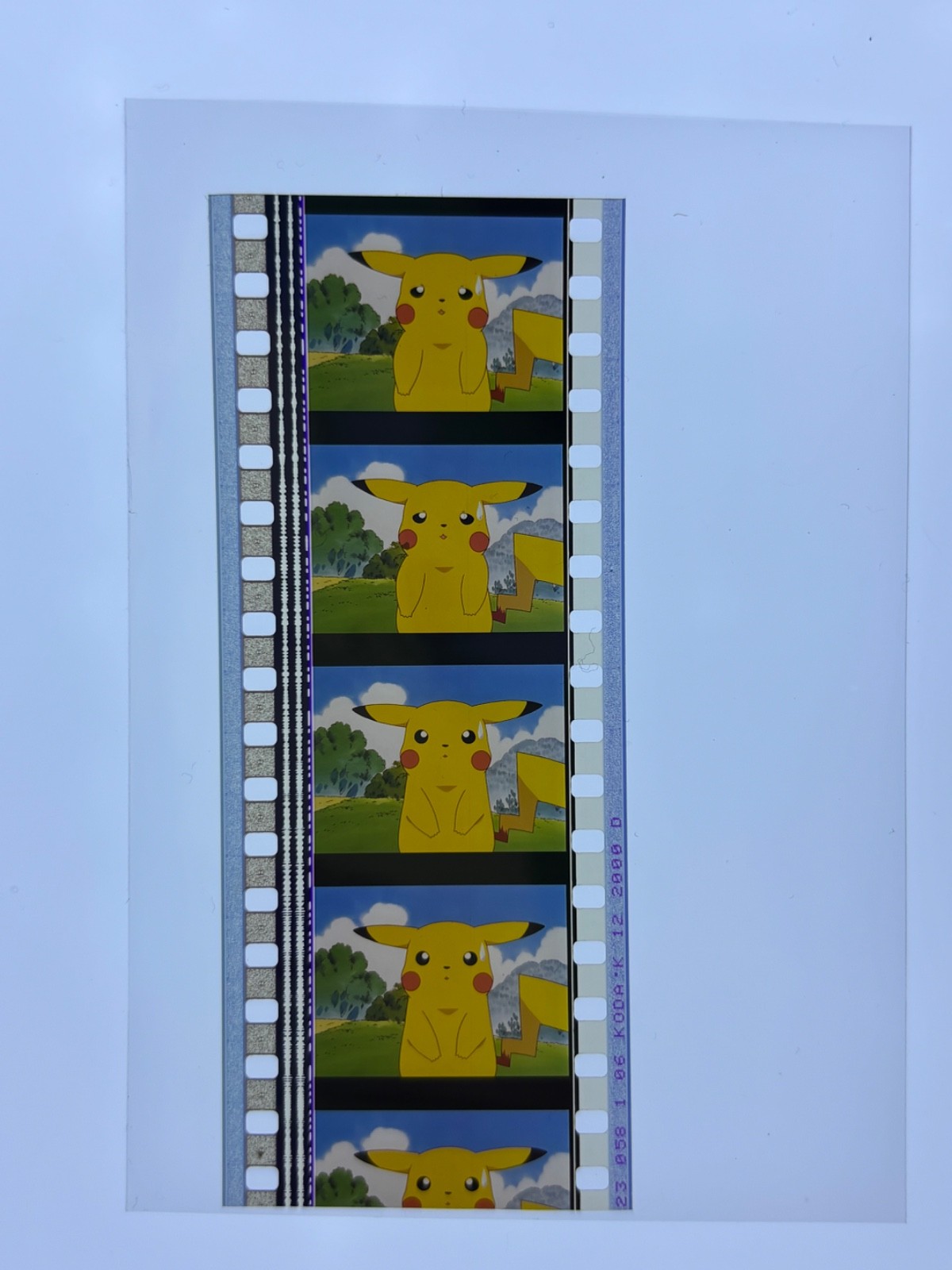 Pikachu Time Stamped Film Cell Strip Pikachu's Vacation Pokemon Movie 35mm