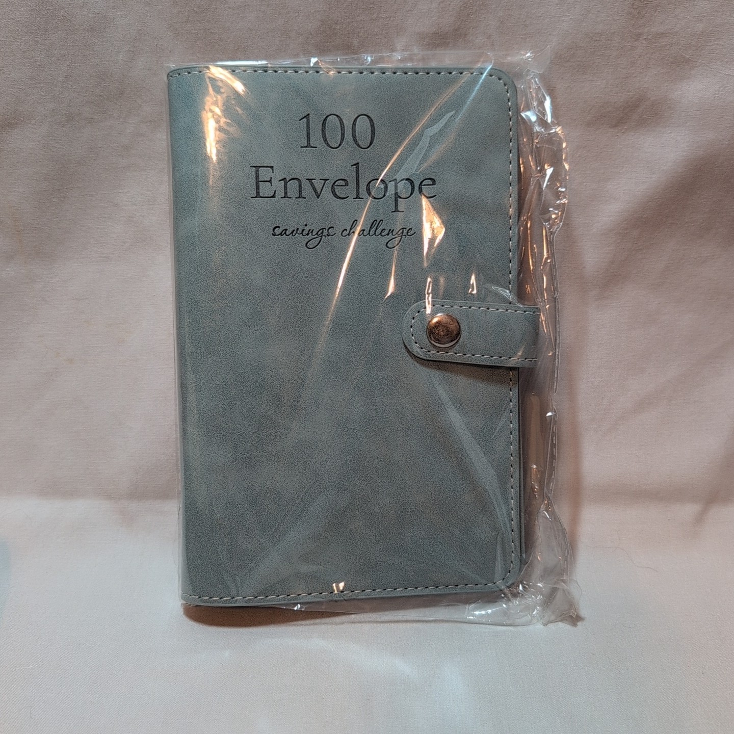 100 Envelope Savings Challenge Binder, Turquoise Plether, NEW IN BOX