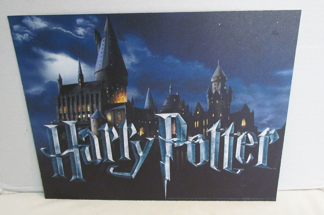 HARRY POTTER DOUBLE SIDED BOOK STORE ADVERTISING DISPLAY SIGN HOGWART'S SCHOOL