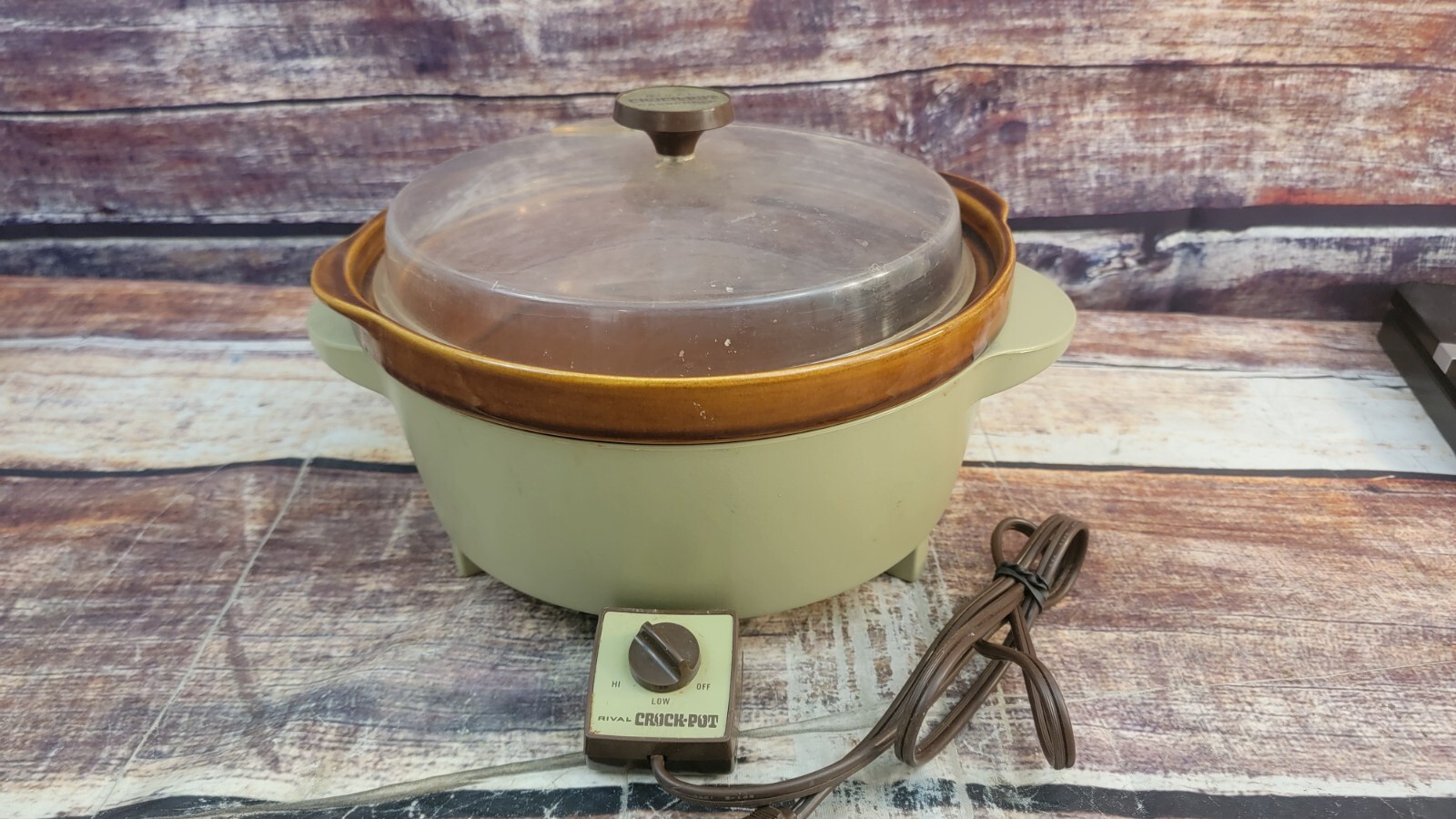 Rival Crock Pot  Casserole Slow Cooker Model 3500 1970's Avocado Vintage!