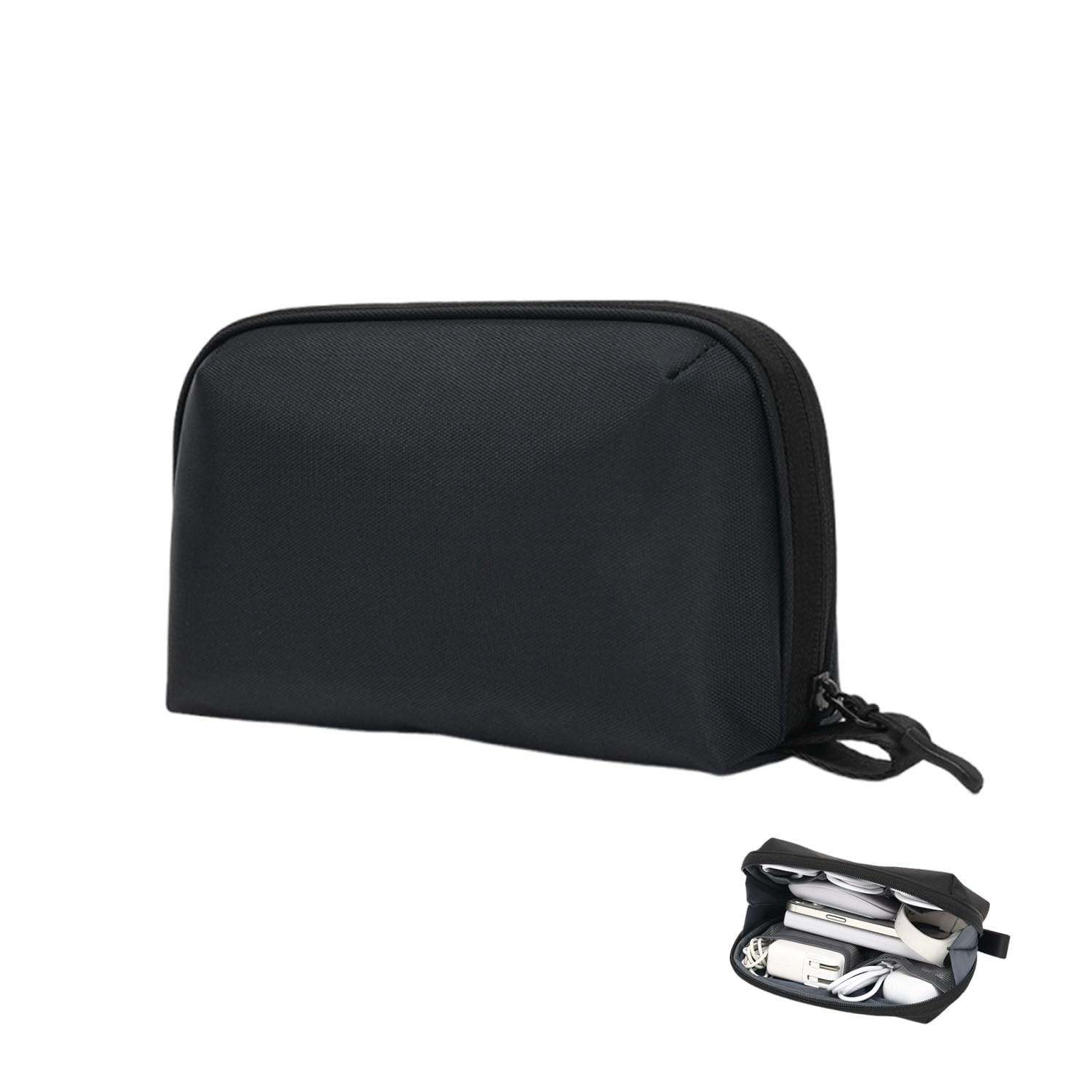 sagact Oxford Tech Organizer Pouch with 6 Compartments,Water-Resistant Black 