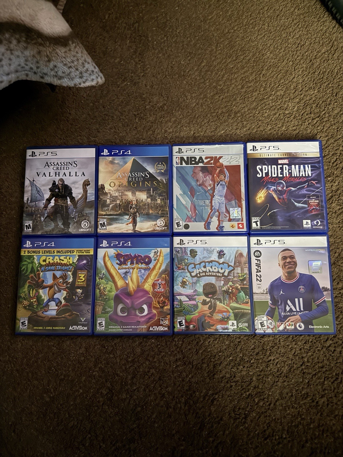 PlayStation 4 & 5 Game Lot Assassin's Creed, Spider-Man, Crash, Spyro, NBA 2K