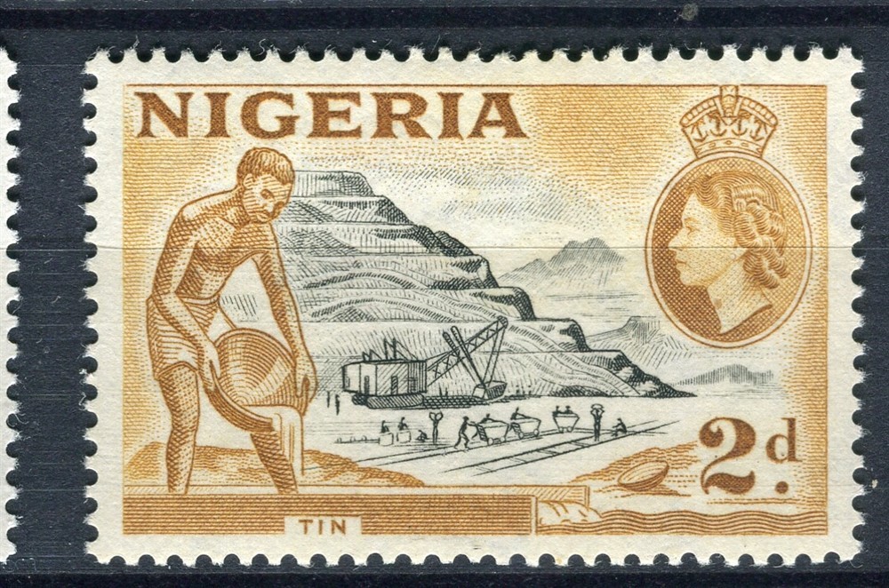 NIGERIA; 1953 early QEII Pictorial issue MINT MNH Unmounted 2d. value