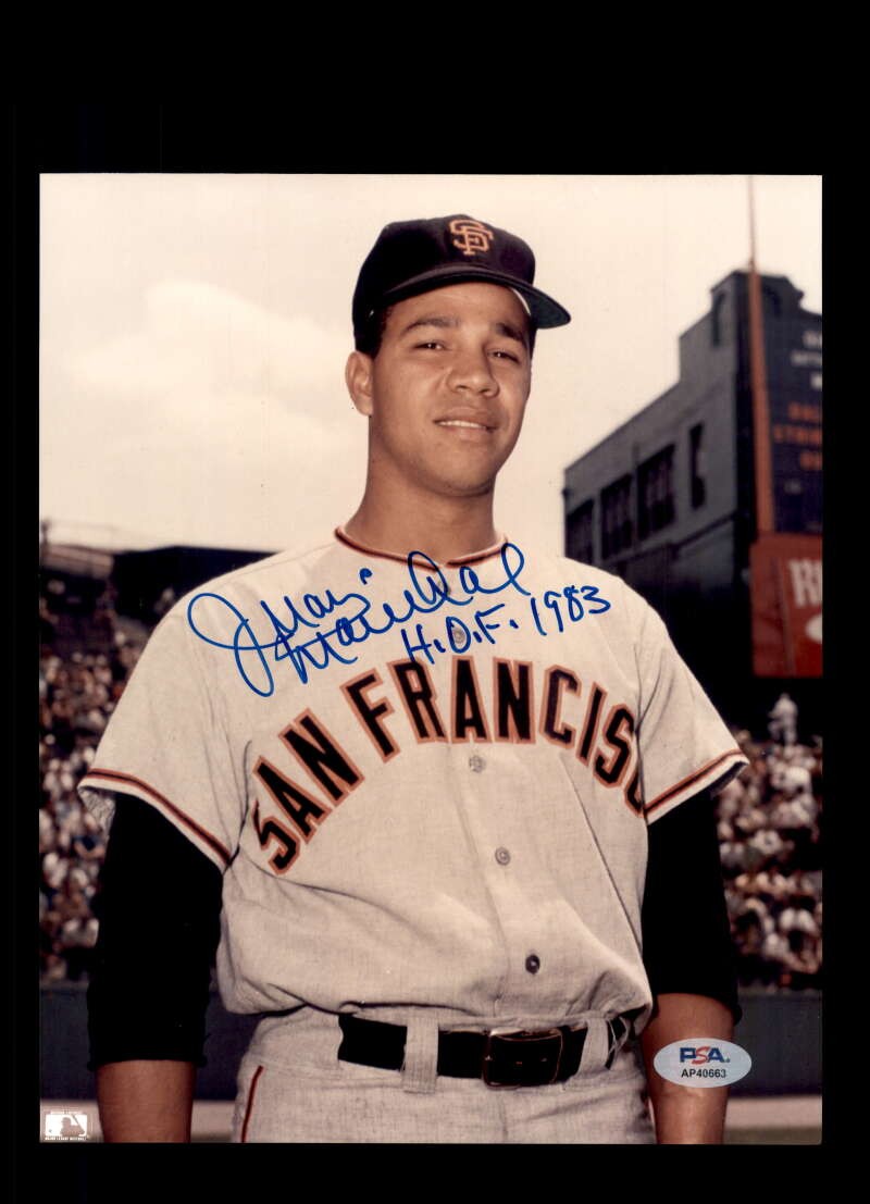 Juan Marichal PSA DNA Signed 8x10 Photo Autograph Giants