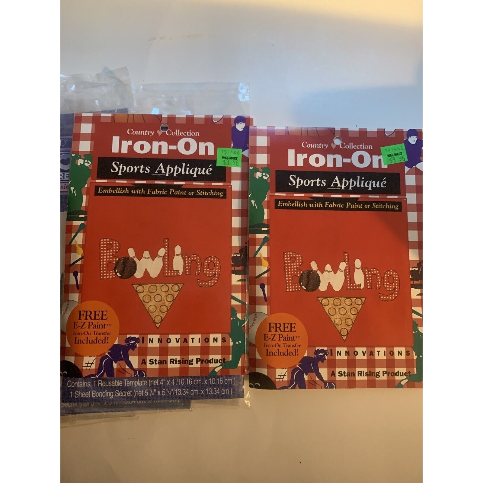 2 Iron-on Transfers Bowling