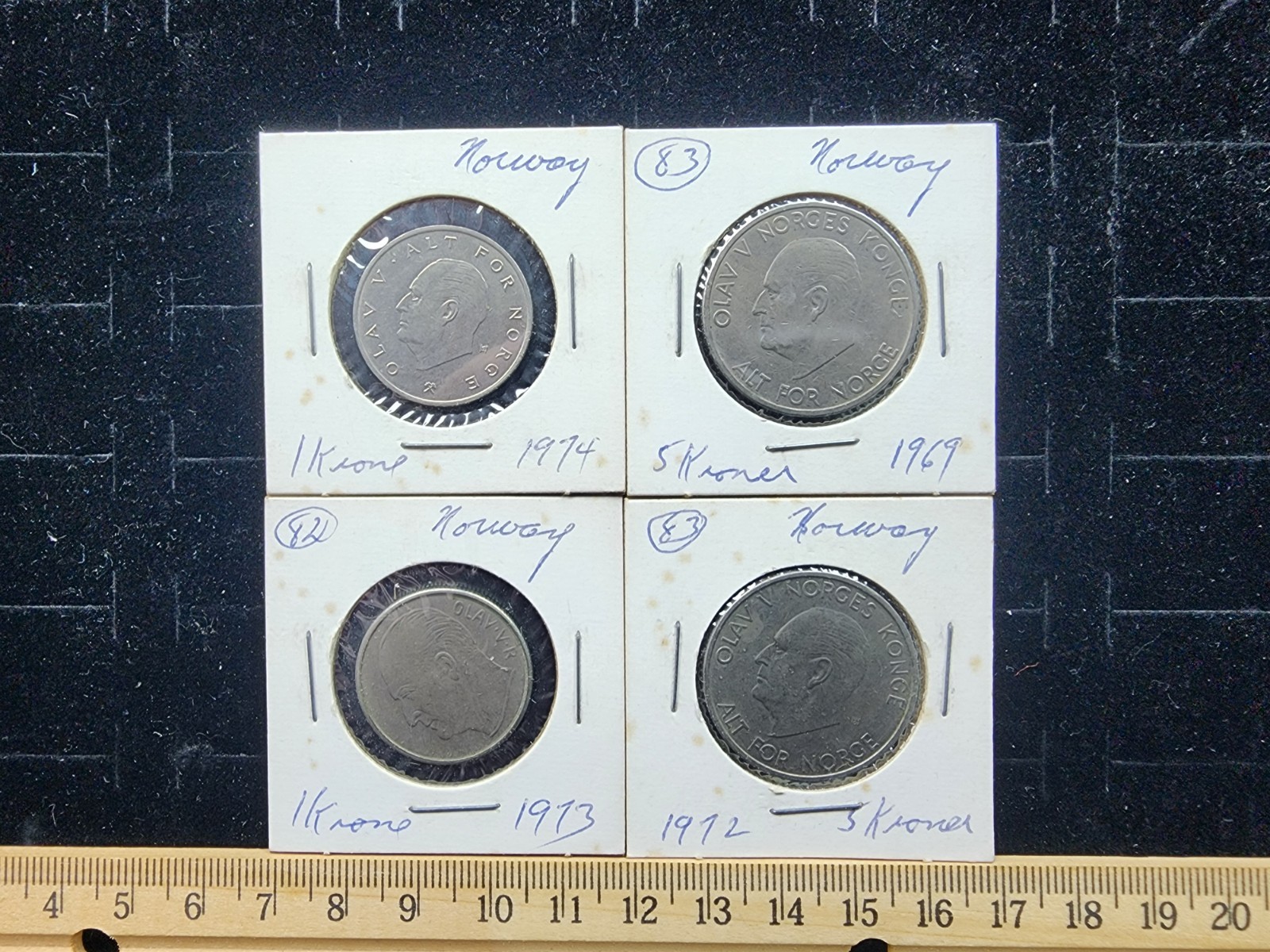 Vintage World Coin Lot Norway Kroner Circulated Used 