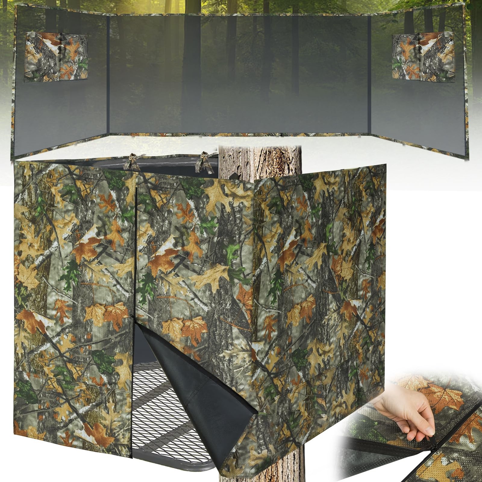 See Through Hunting Tree Stand Blind, Visible Ladder Blind 