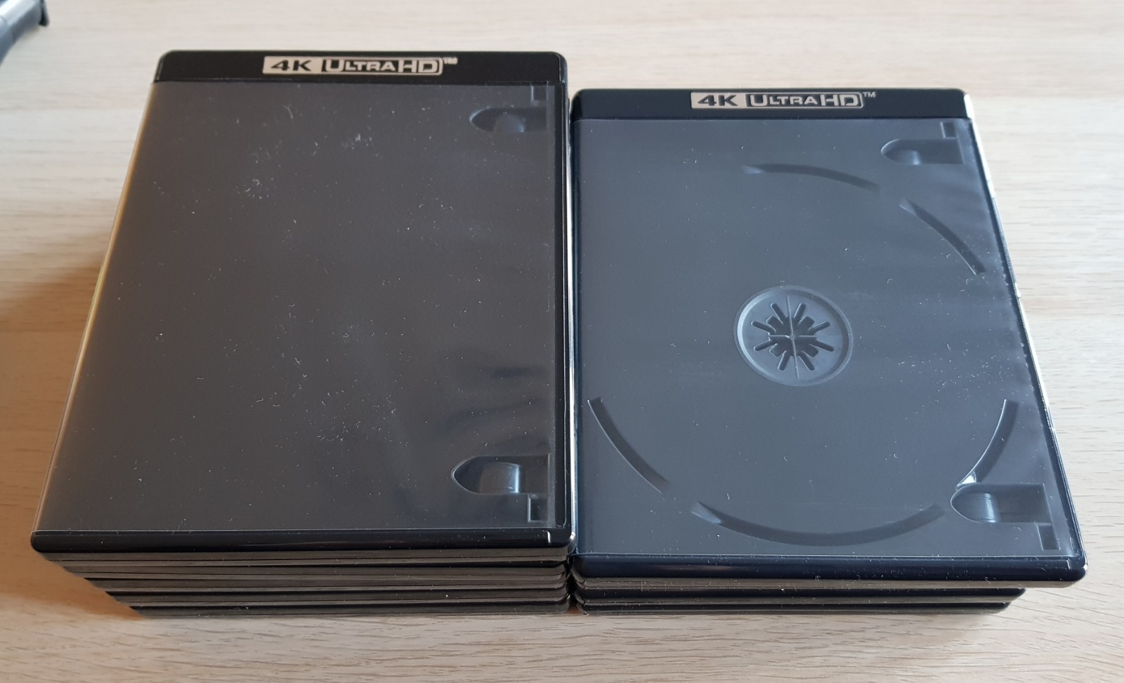 10 x Empty, Blank, 4K UHD Bluray Cases Only, 2-Disc Holders, Slim and Standard