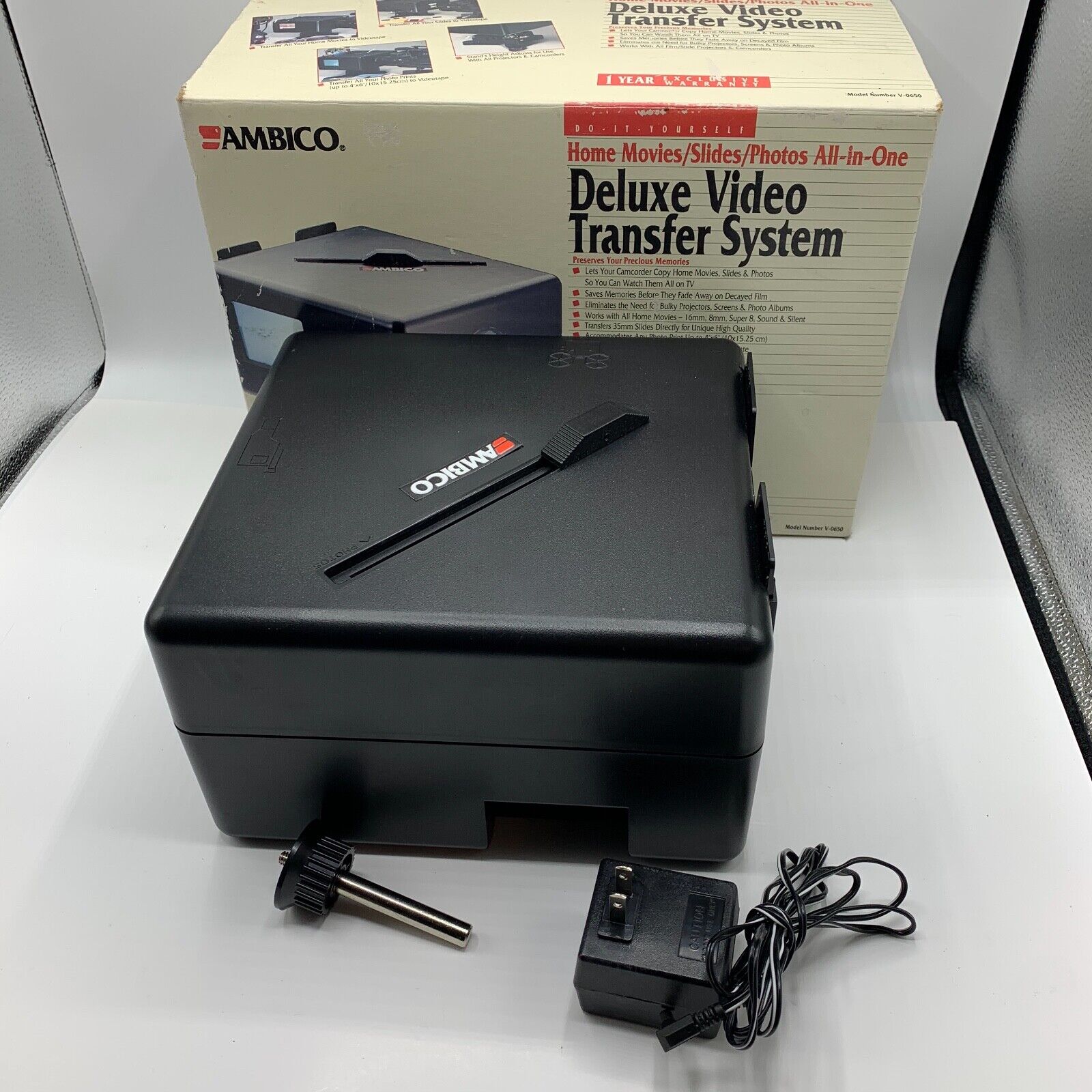 Ambico V-0650 Deluxe Video All-in-One Home Movie Slide Photo Transfer System