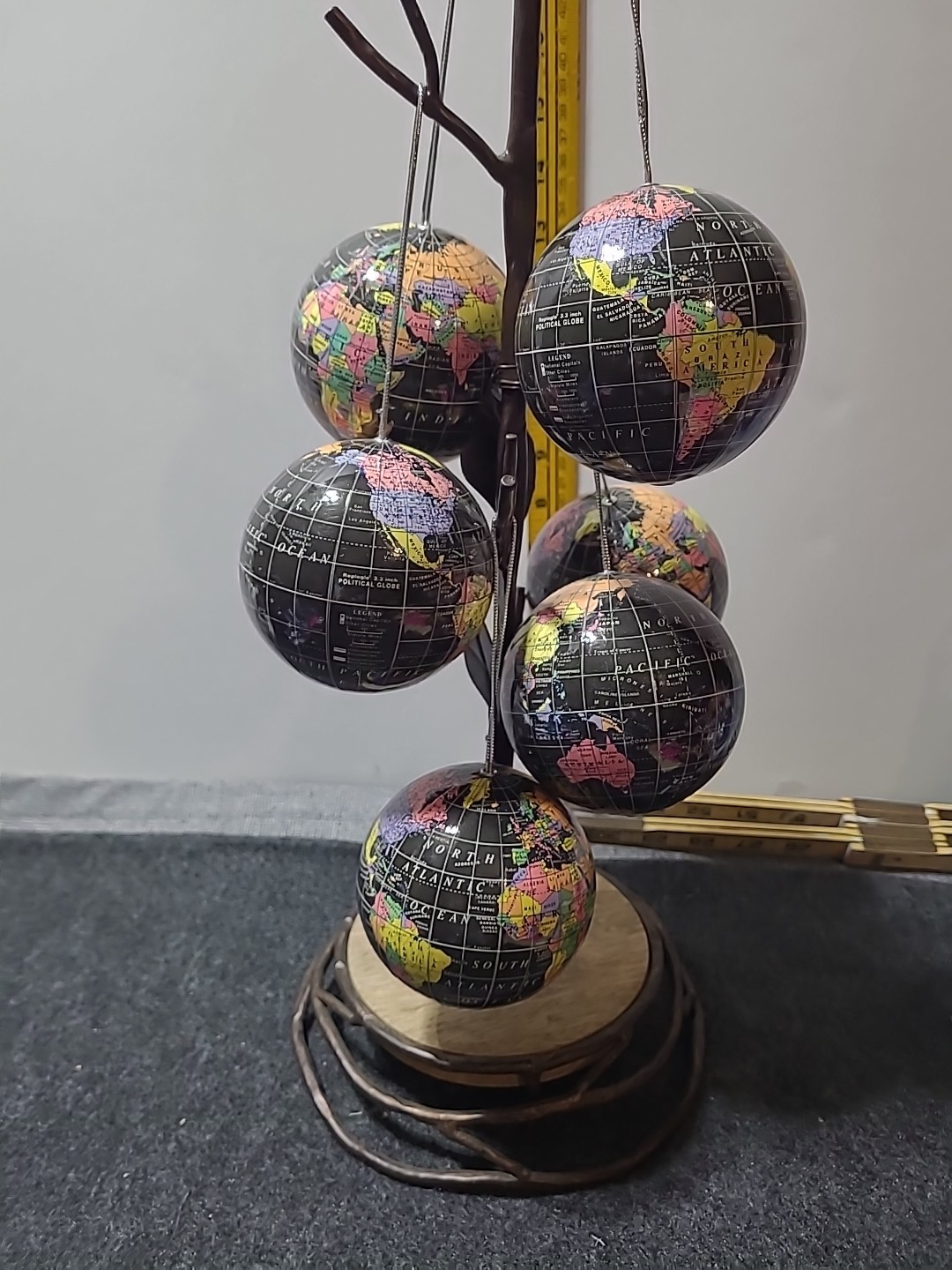  Atlas Globe World USA Europe Africa Big Ornament  ❤️blt10m7 Lot Of 6