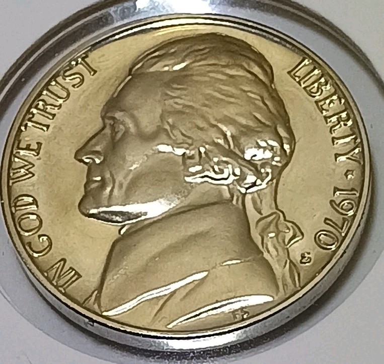 1970-S United States Proof Jefferson Nickel In 2x2 Coin Flip ***FREE SHIPPING***