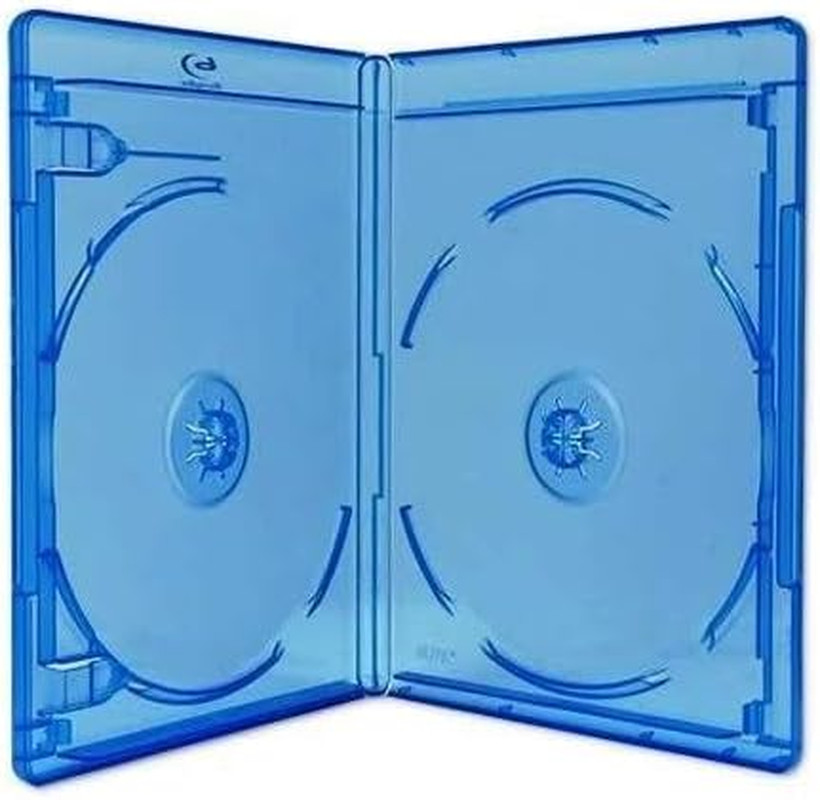 New 2 Pk  Blu-Ray Double Case Box 12.5 Mm Standard Size Hold 2 Discs (Pack of 2