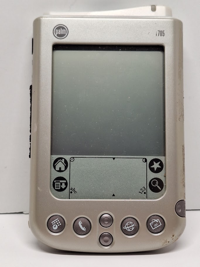 Palm i705 Touchscreen Wireless PDA Untested Parts Only No Stylus No Charger