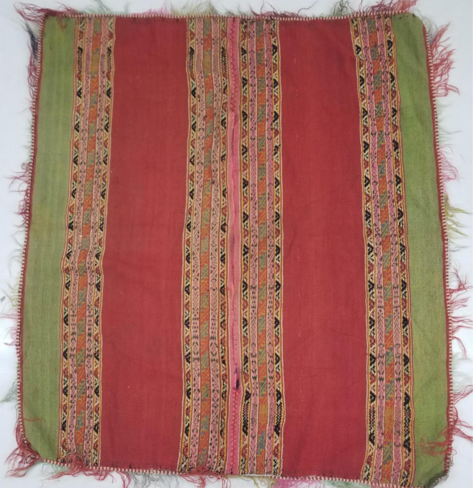 Vintage Andean Tribal Handwoven Textile Panel 88x80cm