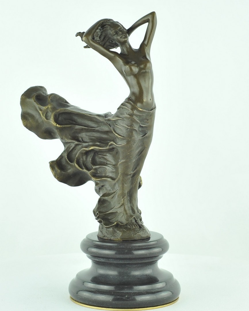Statue Dancer Sexy Art Deco Style Art Nouveau Art Nouveau Style Solid Bronze