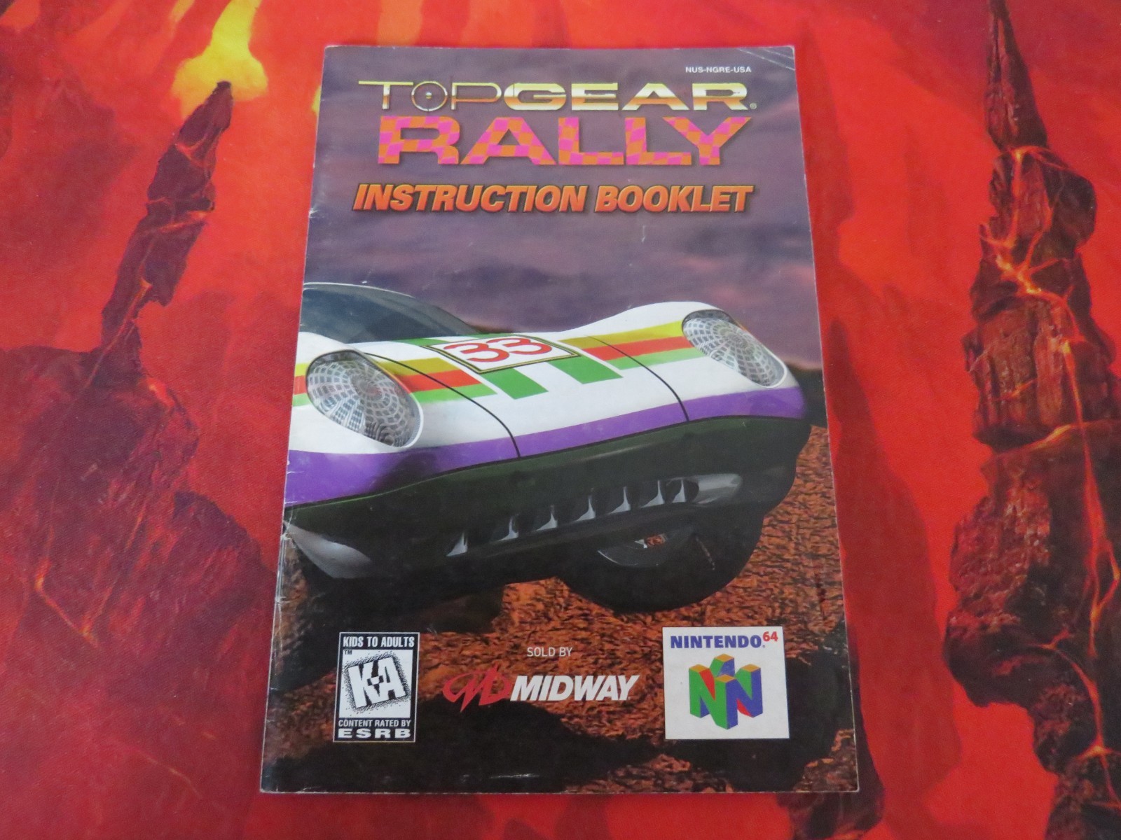Top Gear Rally N64 Manual Nintendo 64 Instruction NO GAME!! Midway