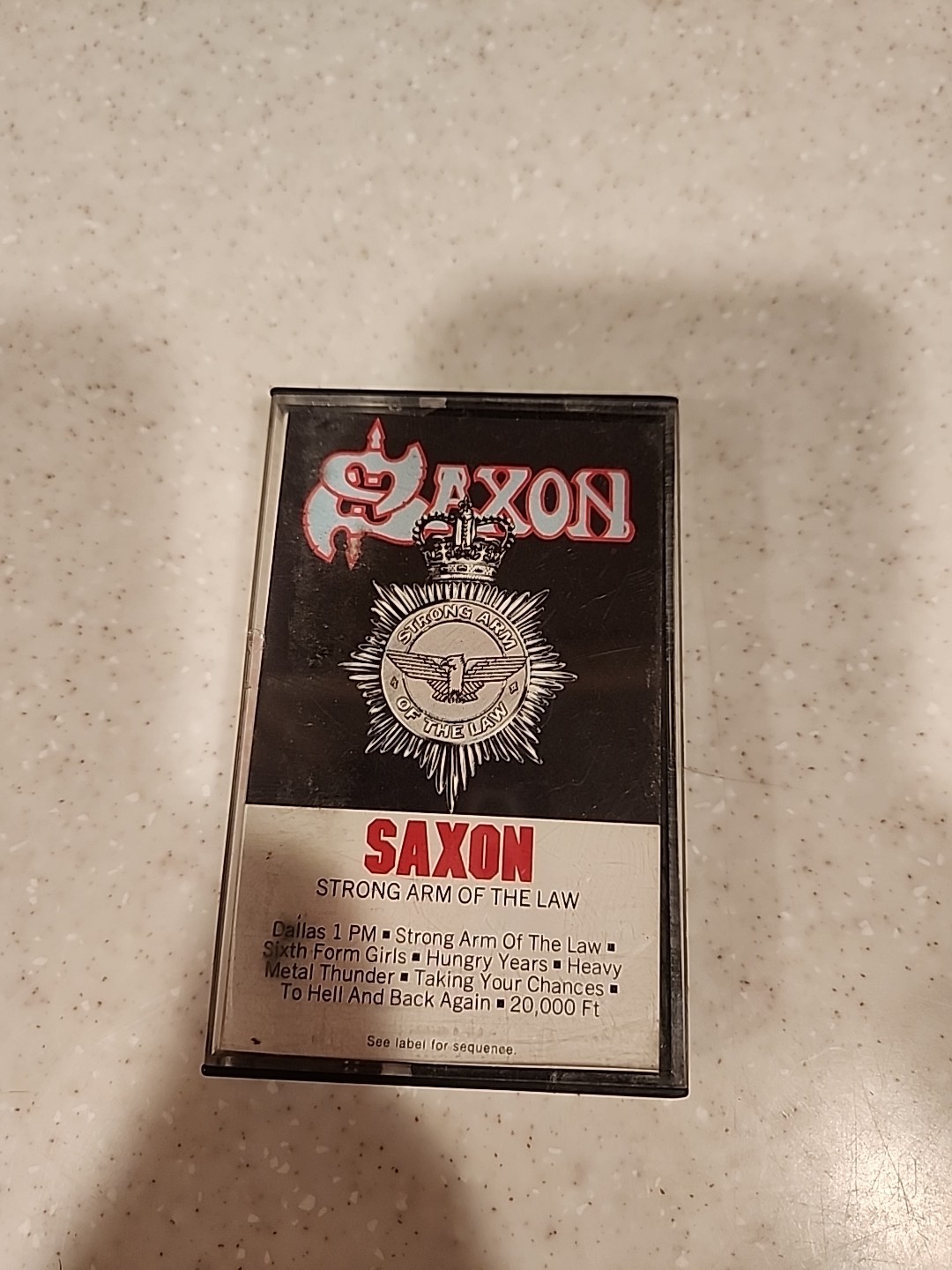 Vintage Saxon Strong Arm Of The Law Cassette Tape 1982