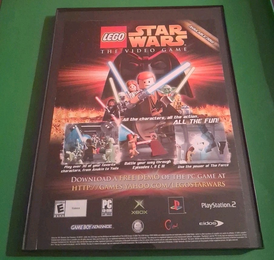 Lego Star Wars Video Game Vintage Framed Print Ad 2005 8.5x11