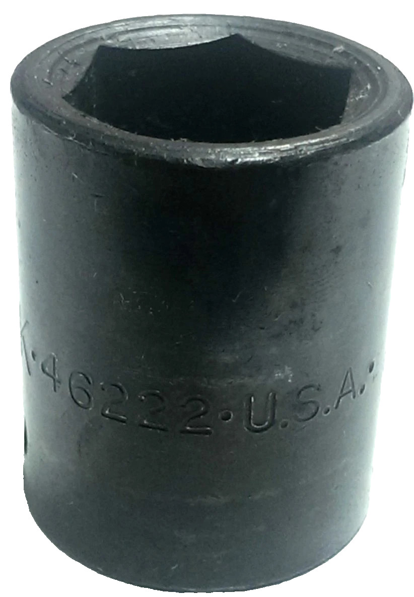SK Tools 6pt. 1/2"  Drive Standard Socket 22mm Black 46222 *MADE IN THE USA*