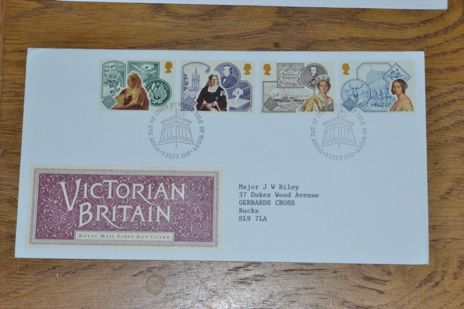 September 1987 Royal Mail First Day Cover; Victorian Britain; Isle of Wight