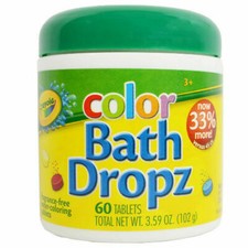 2 pk. Crayola - Shaker Bath Dropz Fragrance Free Water Coloring Tablets ~ 60 ct.