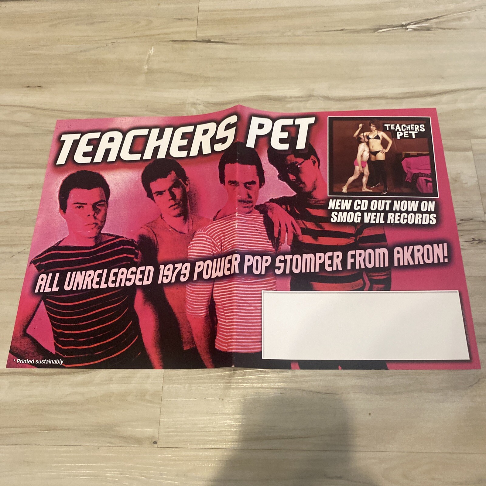 TEACHERS PET POSTER 11x17 1979 Power Pop Stomper