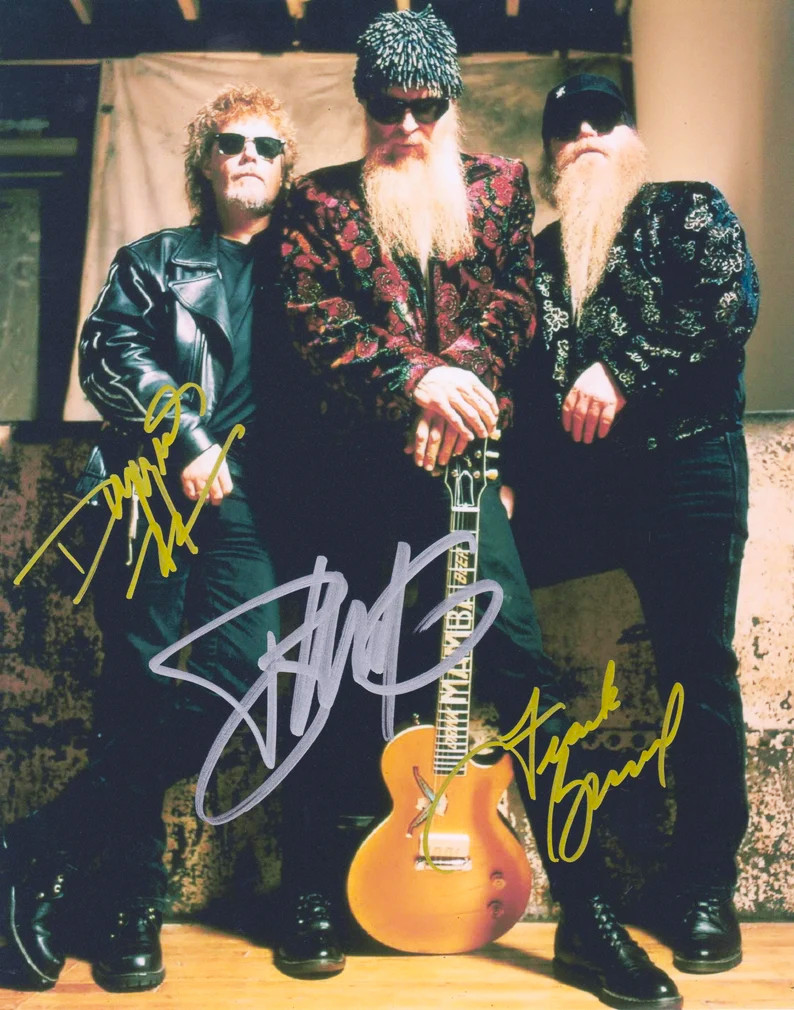ZZ Top Autographed