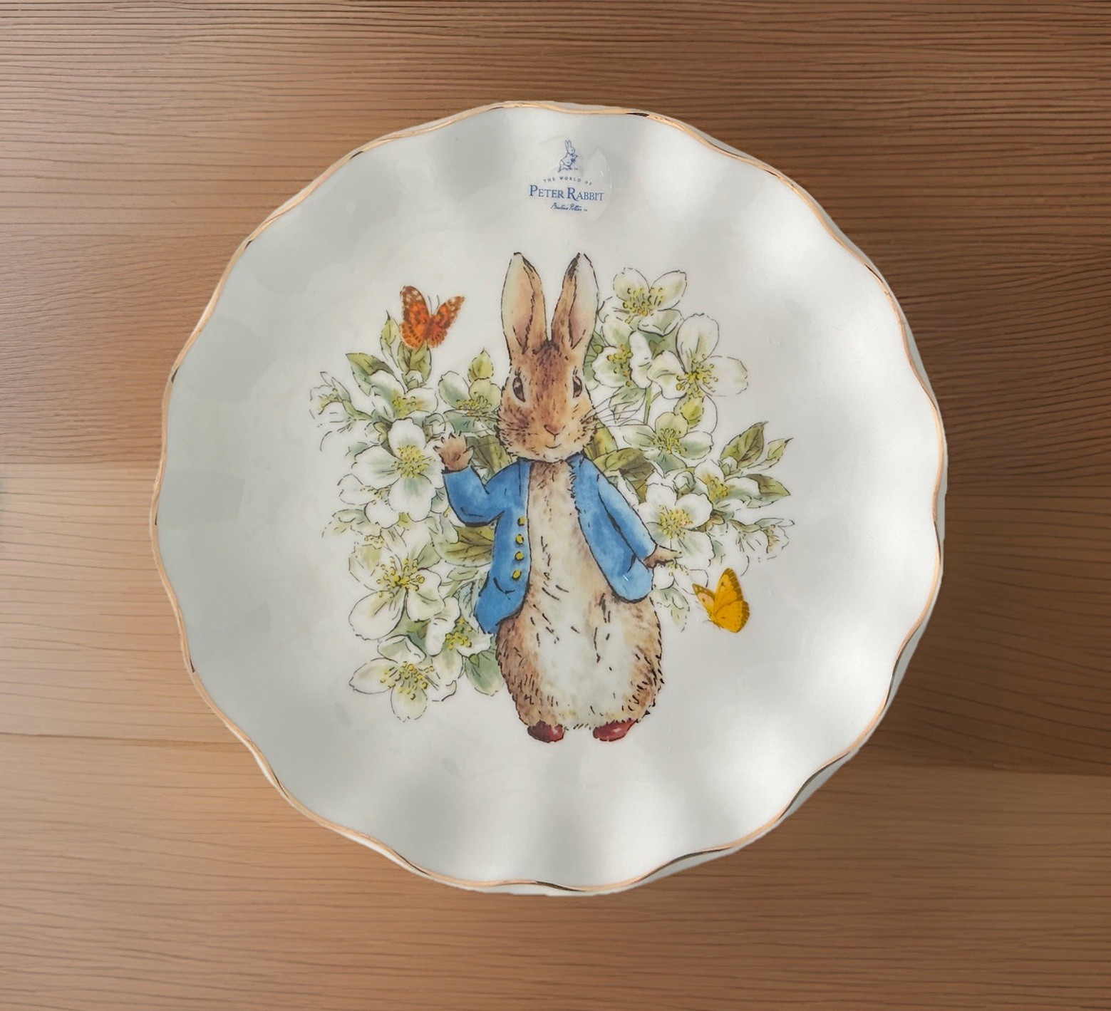 NWT Beatrix Potter Peter Rabbit Easter Flowers & Butterflies Dinner Plate Spring