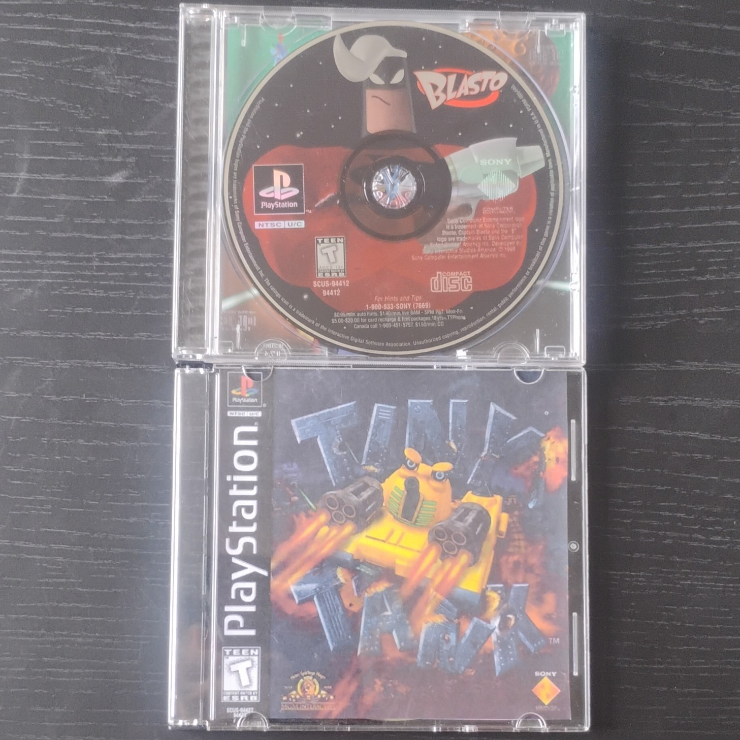 Blasto & Tiny Tank PlayStation 1/PS1 Lot of 2 Obscure games- Tested, No Manuals