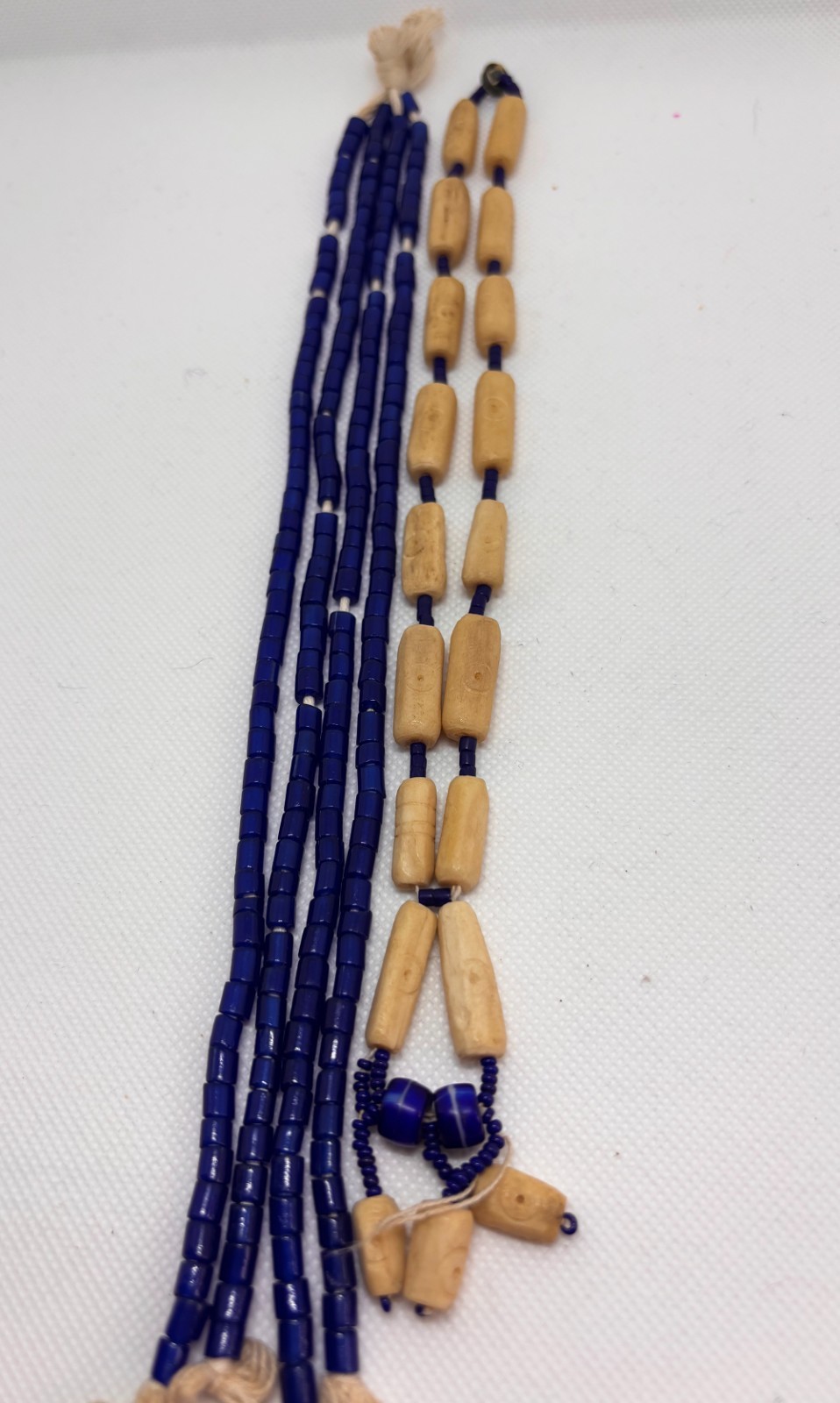 Small Cobalt Blue Glass Tubular Trade Beads