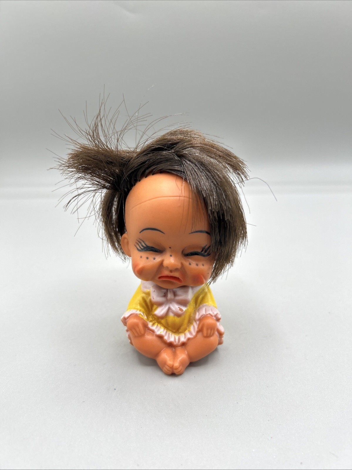 70s Vintage Moody Cutie Crying Doll Brunette Imperial Taiwan kitschy kawaii