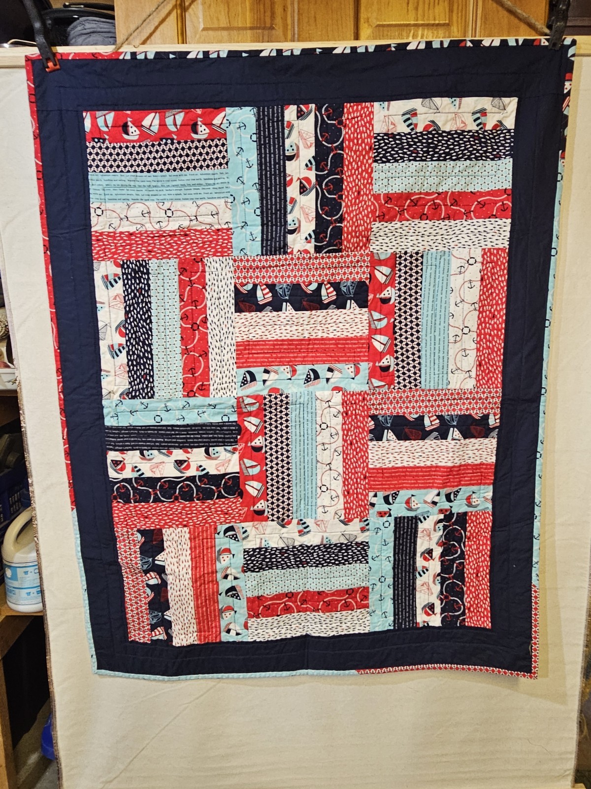 Nautical Quilt 34x44 Toddler/Crib Size  Classic Usa