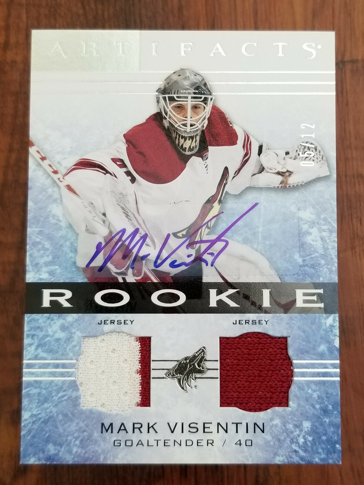 Mark Visentin 2014-15 Upper Deck Artifacts Jersey Auto Rookie Card - #05/12