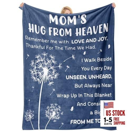 Memorial Gifts for Loss of - Hug from Heaven Blanket, Sympathy Gifts for Mom