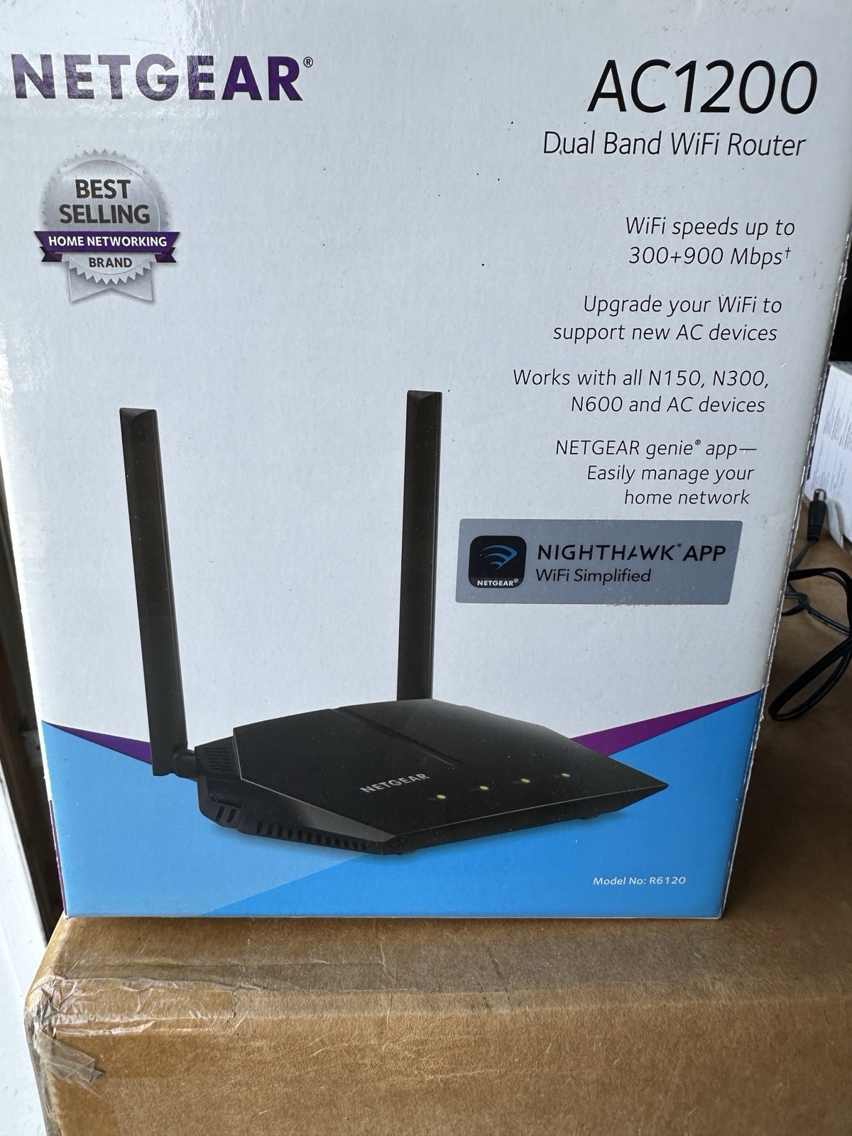 NETGEAR Ac1200 Dual Band WiFi Router Model R6120